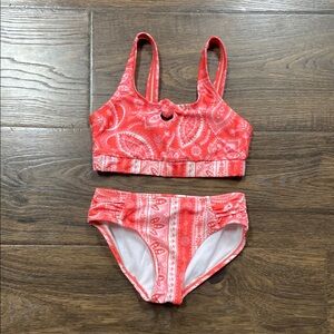 Art Class Pink and Orange Bikini Set